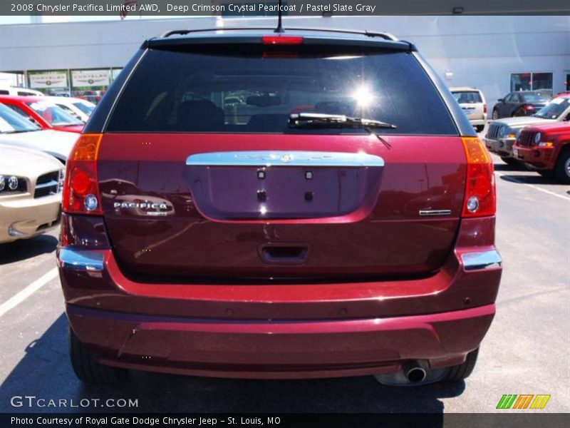 Deep Crimson Crystal Pearlcoat / Pastel Slate Gray 2008 Chrysler Pacifica Limited AWD