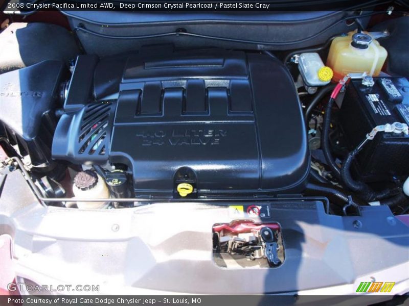 Deep Crimson Crystal Pearlcoat / Pastel Slate Gray 2008 Chrysler Pacifica Limited AWD