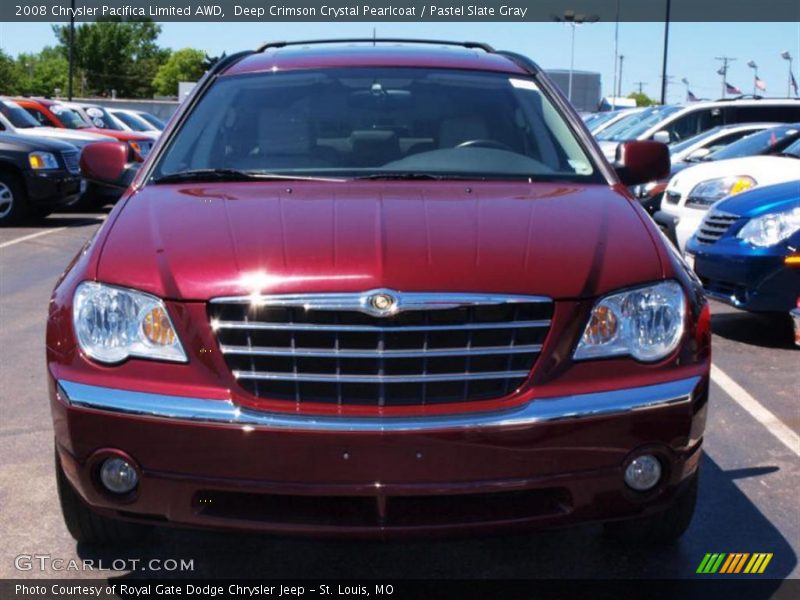 Deep Crimson Crystal Pearlcoat / Pastel Slate Gray 2008 Chrysler Pacifica Limited AWD