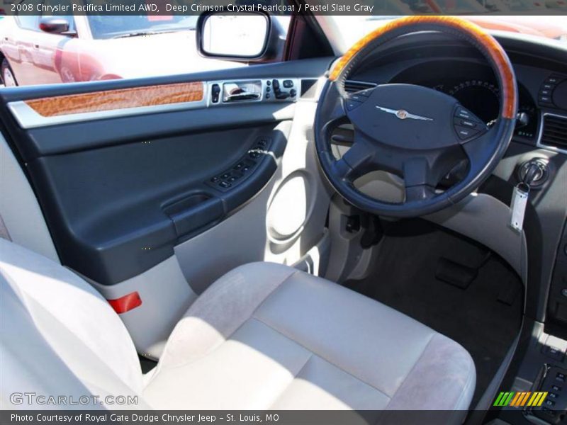 Deep Crimson Crystal Pearlcoat / Pastel Slate Gray 2008 Chrysler Pacifica Limited AWD