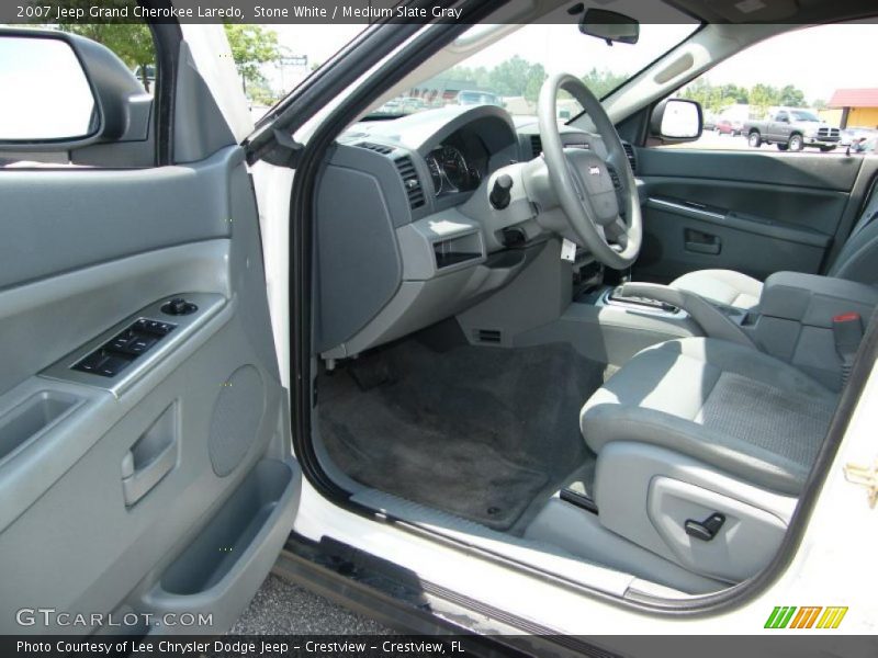 Stone White / Medium Slate Gray 2007 Jeep Grand Cherokee Laredo