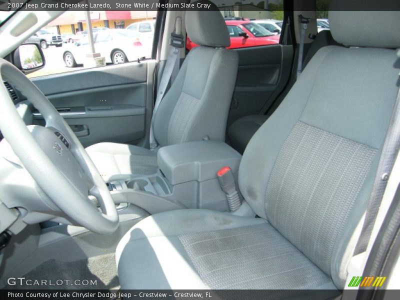 Stone White / Medium Slate Gray 2007 Jeep Grand Cherokee Laredo