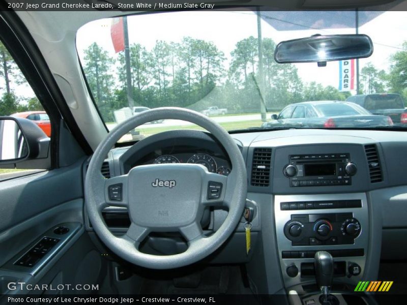 Stone White / Medium Slate Gray 2007 Jeep Grand Cherokee Laredo