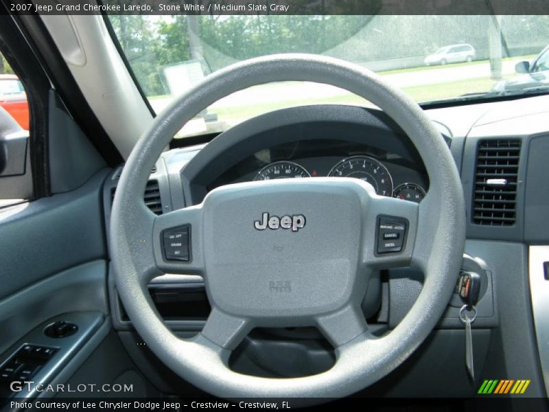 Stone White / Medium Slate Gray 2007 Jeep Grand Cherokee Laredo