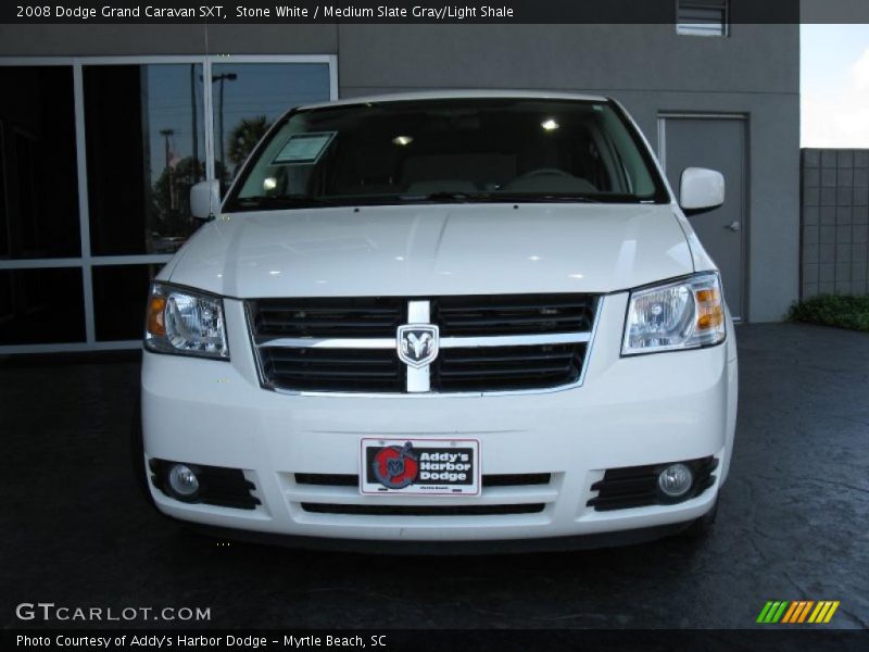 Stone White / Medium Slate Gray/Light Shale 2008 Dodge Grand Caravan SXT