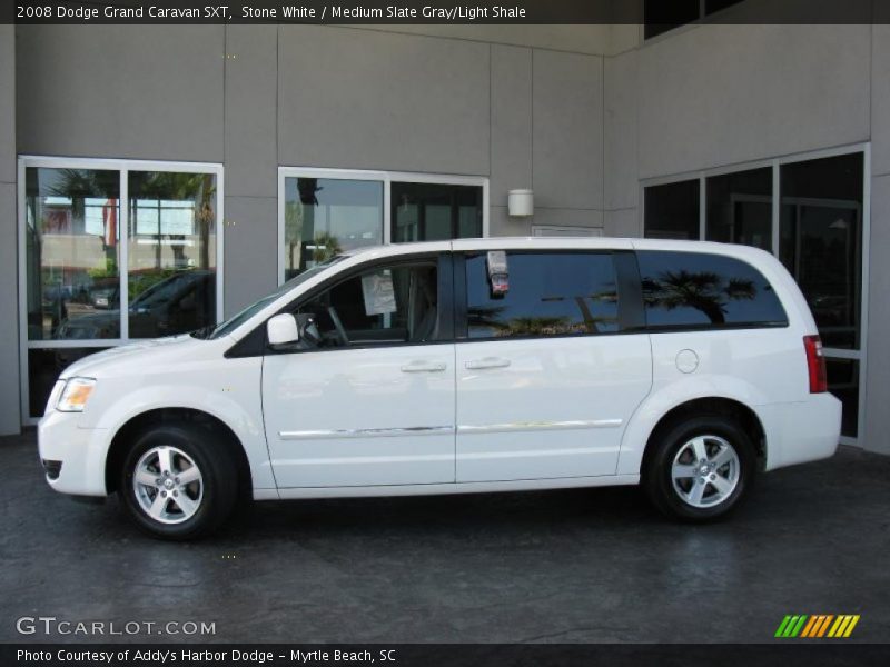 Stone White / Medium Slate Gray/Light Shale 2008 Dodge Grand Caravan SXT