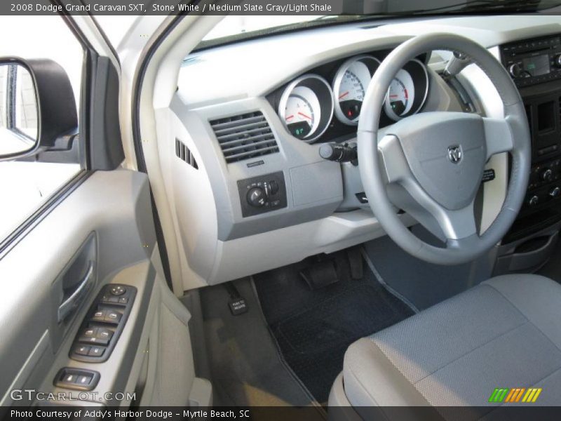 Stone White / Medium Slate Gray/Light Shale 2008 Dodge Grand Caravan SXT