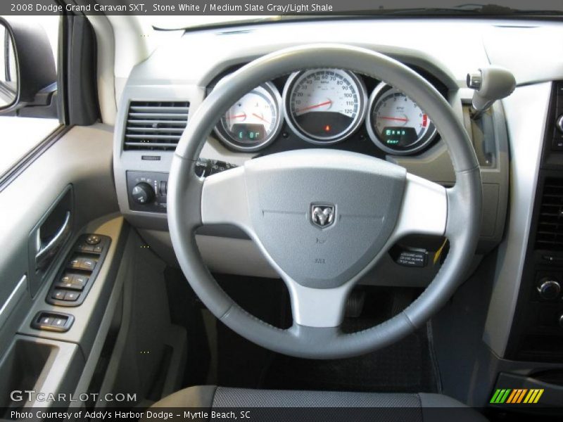 Stone White / Medium Slate Gray/Light Shale 2008 Dodge Grand Caravan SXT