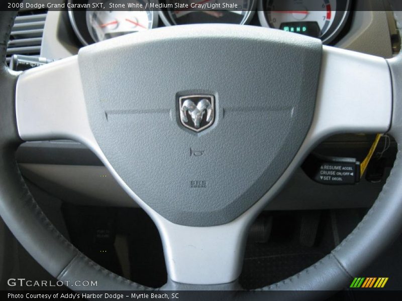 Stone White / Medium Slate Gray/Light Shale 2008 Dodge Grand Caravan SXT