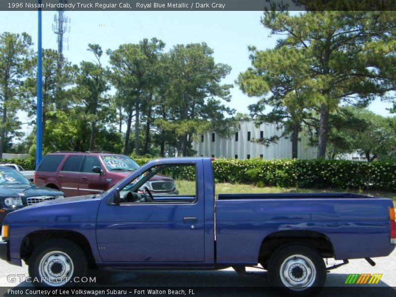 Royal Blue Metallic / Dark Gray 1996 Nissan Hardbody Truck Regular Cab