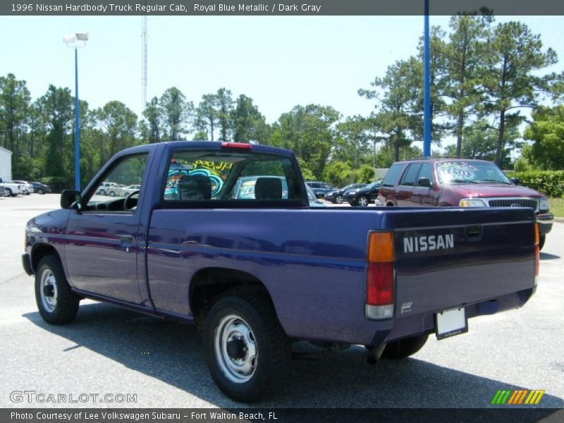 Royal Blue Metallic / Dark Gray 1996 Nissan Hardbody Truck Regular Cab