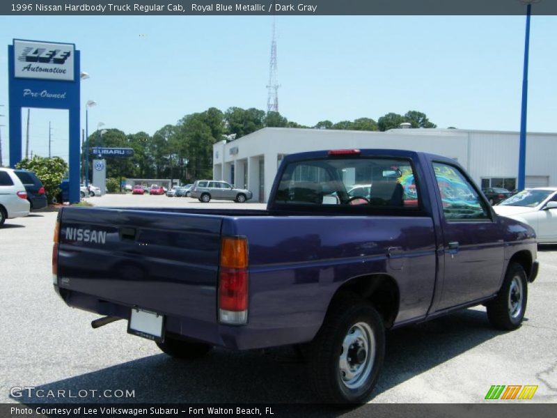 Royal Blue Metallic / Dark Gray 1996 Nissan Hardbody Truck Regular Cab