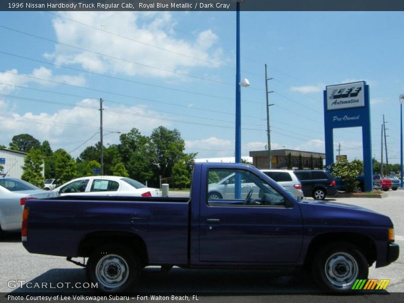 Royal Blue Metallic / Dark Gray 1996 Nissan Hardbody Truck Regular Cab