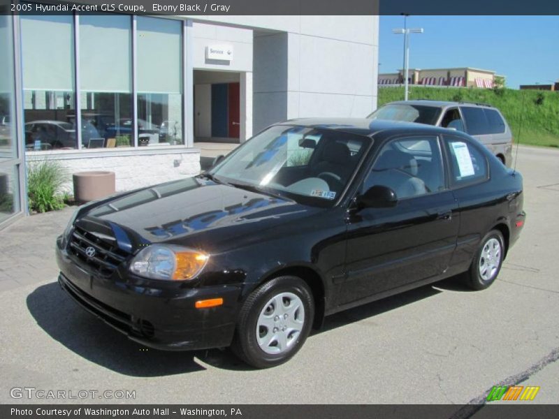 Ebony Black / Gray 2005 Hyundai Accent GLS Coupe