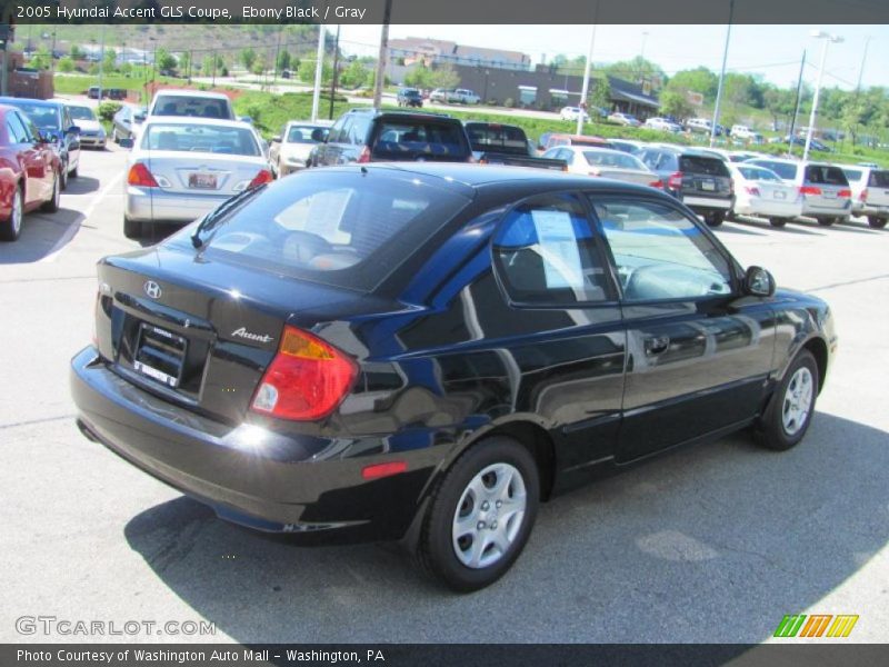 Ebony Black / Gray 2005 Hyundai Accent GLS Coupe