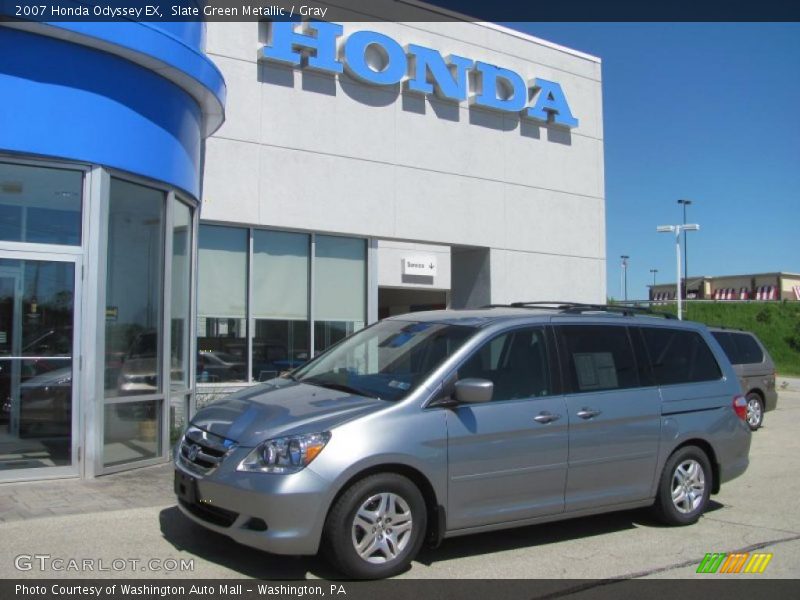 Slate Green Metallic / Gray 2007 Honda Odyssey EX