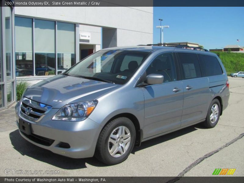 Slate Green Metallic / Gray 2007 Honda Odyssey EX