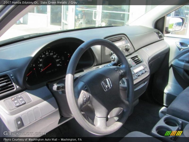 Slate Green Metallic / Gray 2007 Honda Odyssey EX