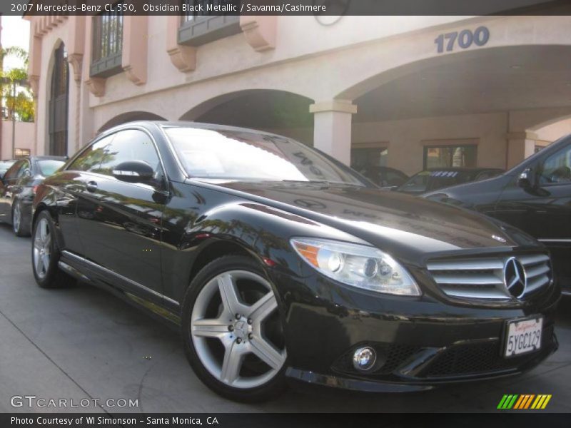 Obsidian Black Metallic / Savanna/Cashmere 2007 Mercedes-Benz CL 550