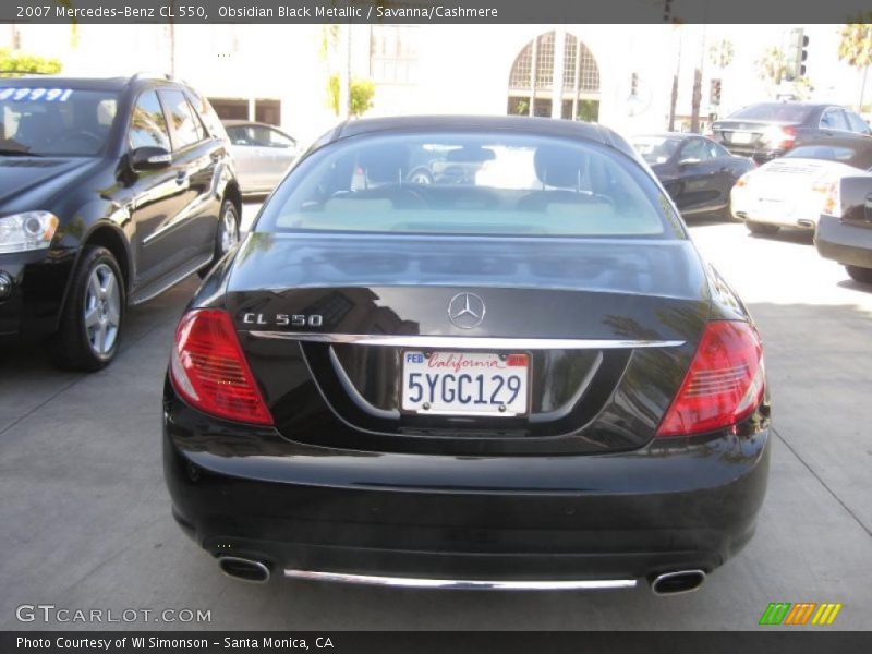 Obsidian Black Metallic / Savanna/Cashmere 2007 Mercedes-Benz CL 550