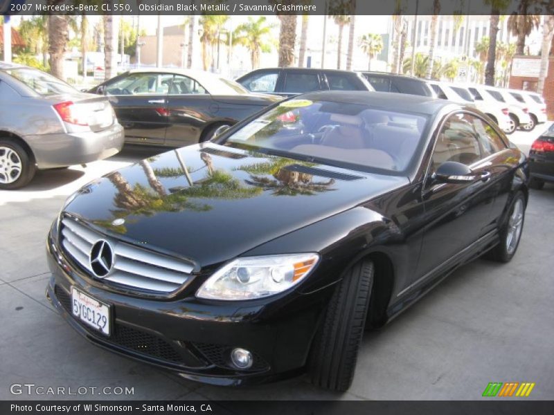 Obsidian Black Metallic / Savanna/Cashmere 2007 Mercedes-Benz CL 550