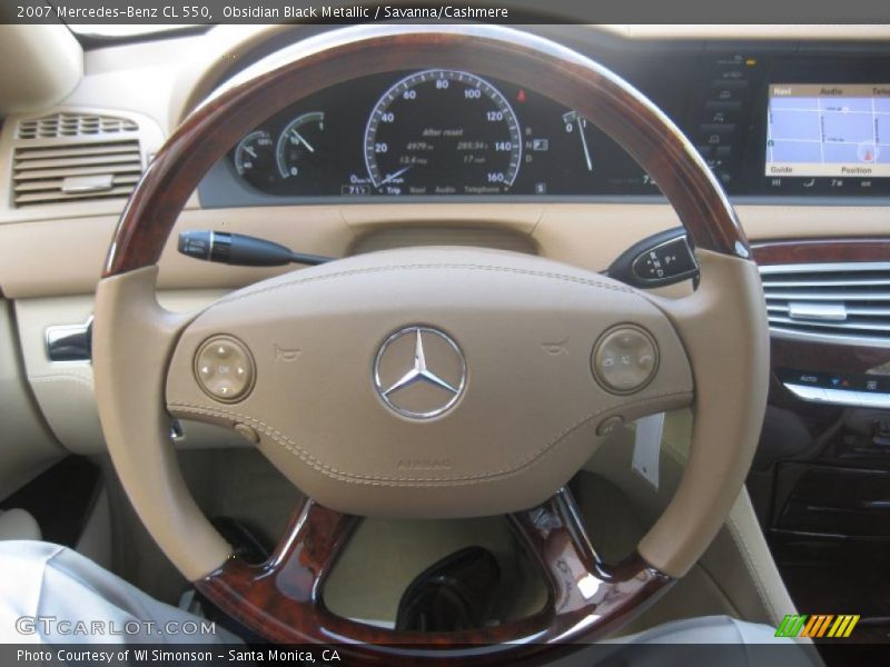 Obsidian Black Metallic / Savanna/Cashmere 2007 Mercedes-Benz CL 550