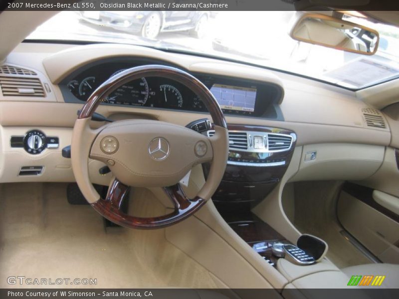 Obsidian Black Metallic / Savanna/Cashmere 2007 Mercedes-Benz CL 550