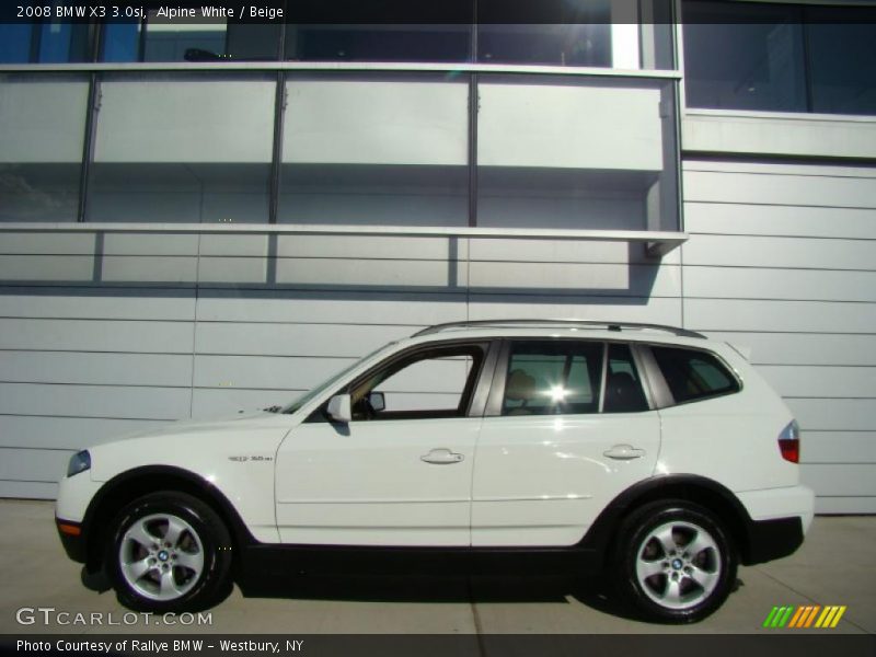 Alpine White / Beige 2008 BMW X3 3.0si