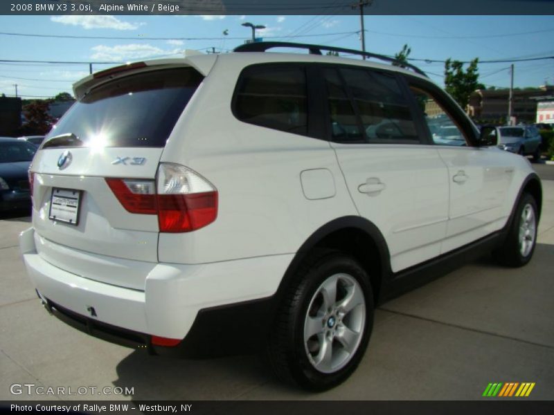 Alpine White / Beige 2008 BMW X3 3.0si