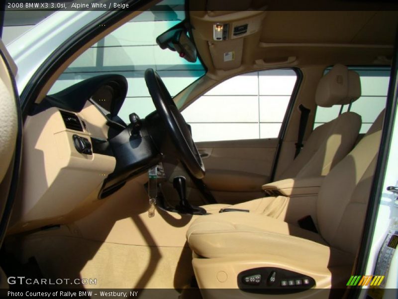 Alpine White / Beige 2008 BMW X3 3.0si
