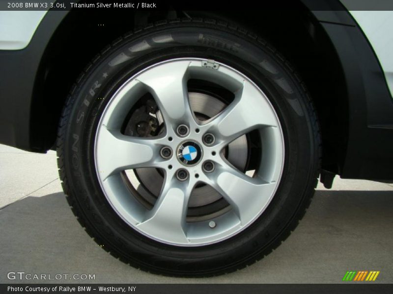 Titanium Silver Metallic / Black 2008 BMW X3 3.0si