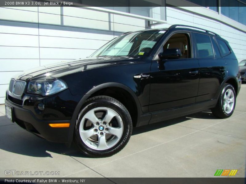 Jet Black / Beige 2008 BMW X3 3.0si