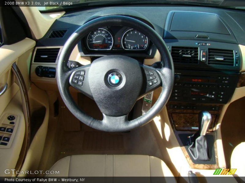 Jet Black / Beige 2008 BMW X3 3.0si