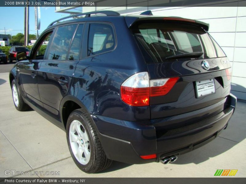 Monaco Blue Metallic / Beige 2008 BMW X3 3.0si