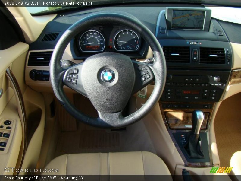 Monaco Blue Metallic / Beige 2008 BMW X3 3.0si