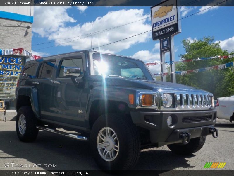 Slate Blue Metallic / Ebony Black 2007 Hummer H3