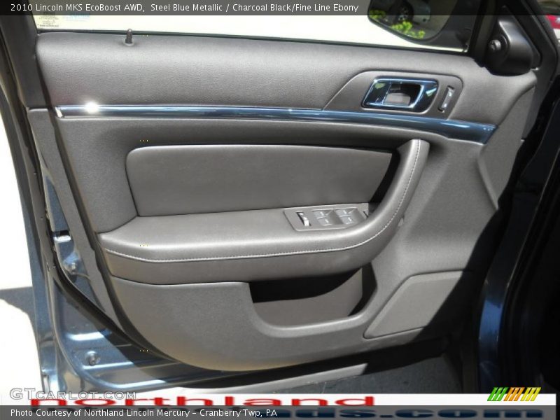 Steel Blue Metallic / Charcoal Black/Fine Line Ebony 2010 Lincoln MKS EcoBoost AWD