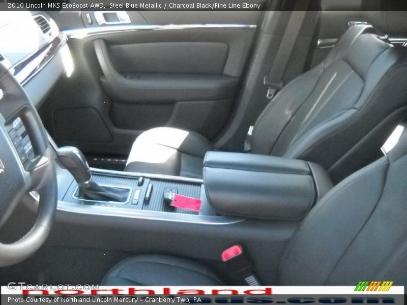 Steel Blue Metallic / Charcoal Black/Fine Line Ebony 2010 Lincoln MKS EcoBoost AWD