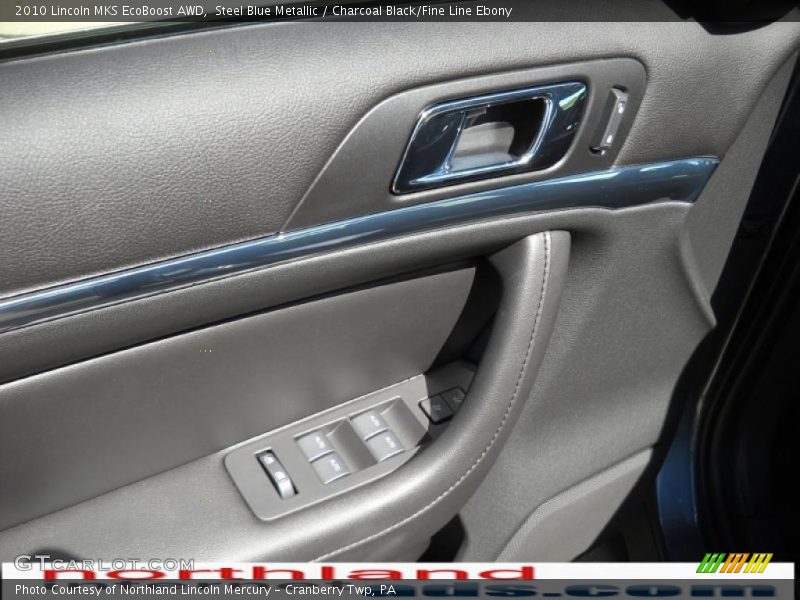 Steel Blue Metallic / Charcoal Black/Fine Line Ebony 2010 Lincoln MKS EcoBoost AWD