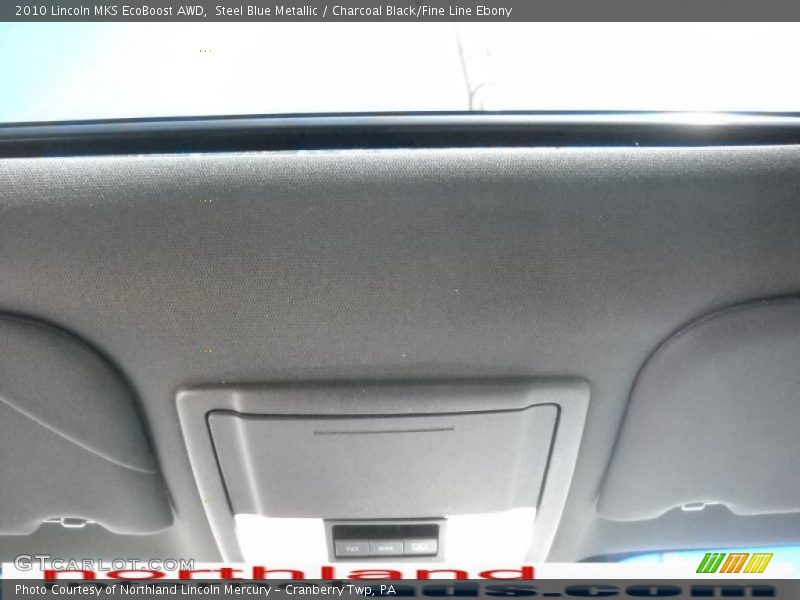 Steel Blue Metallic / Charcoal Black/Fine Line Ebony 2010 Lincoln MKS EcoBoost AWD