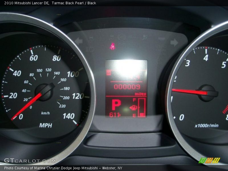 Tarmac Black Pearl / Black 2010 Mitsubishi Lancer DE