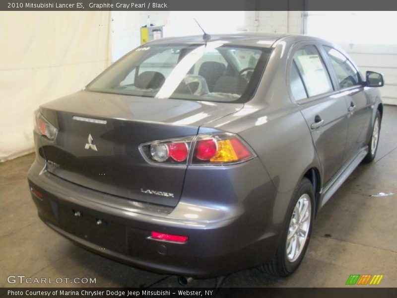 Graphite Gray Pearl / Black 2010 Mitsubishi Lancer ES