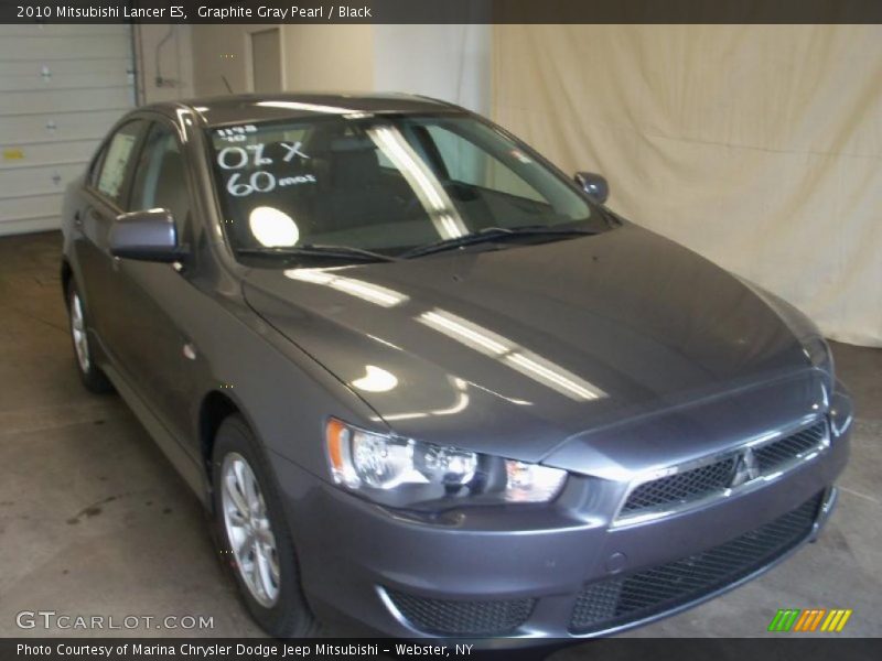 Graphite Gray Pearl / Black 2010 Mitsubishi Lancer ES