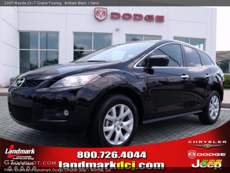 Brilliant Black / Sand 2007 Mazda CX-7 Grand Touring