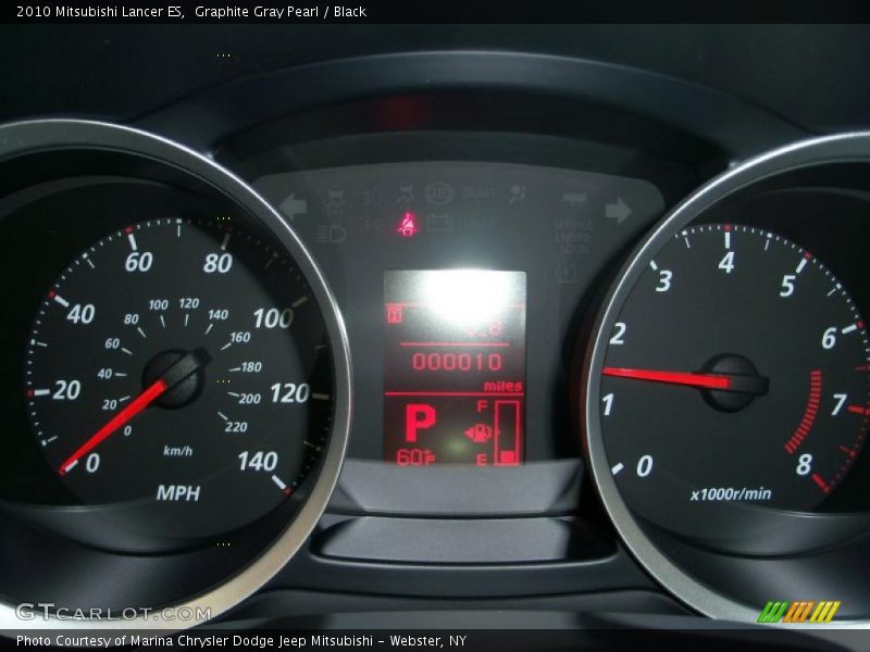 Graphite Gray Pearl / Black 2010 Mitsubishi Lancer ES