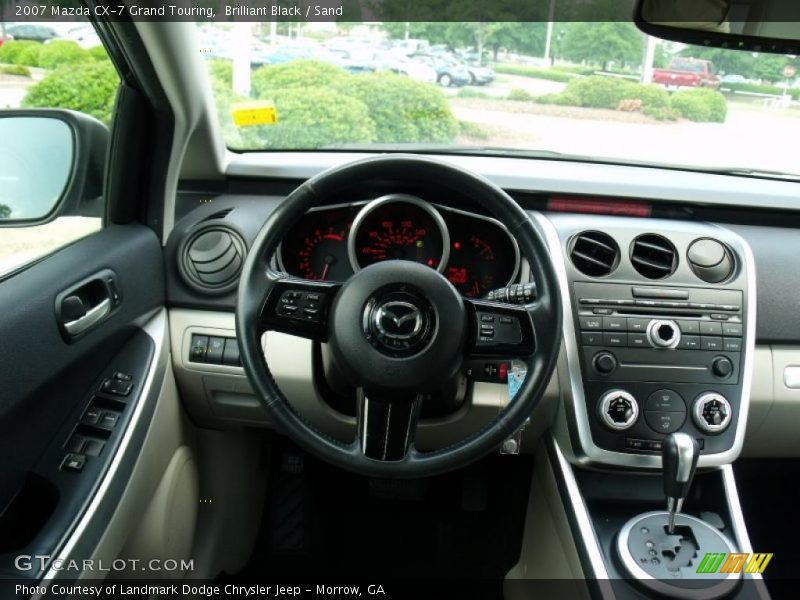 Brilliant Black / Sand 2007 Mazda CX-7 Grand Touring