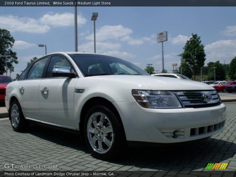 White Suede / Medium Light Stone 2009 Ford Taurus Limited