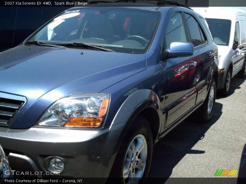 Spark Blue / Beige 2007 Kia Sorento EX 4WD
