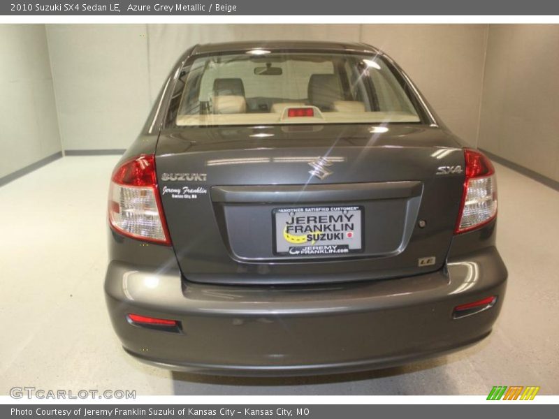 Azure Grey Metallic / Beige 2010 Suzuki SX4 Sedan LE