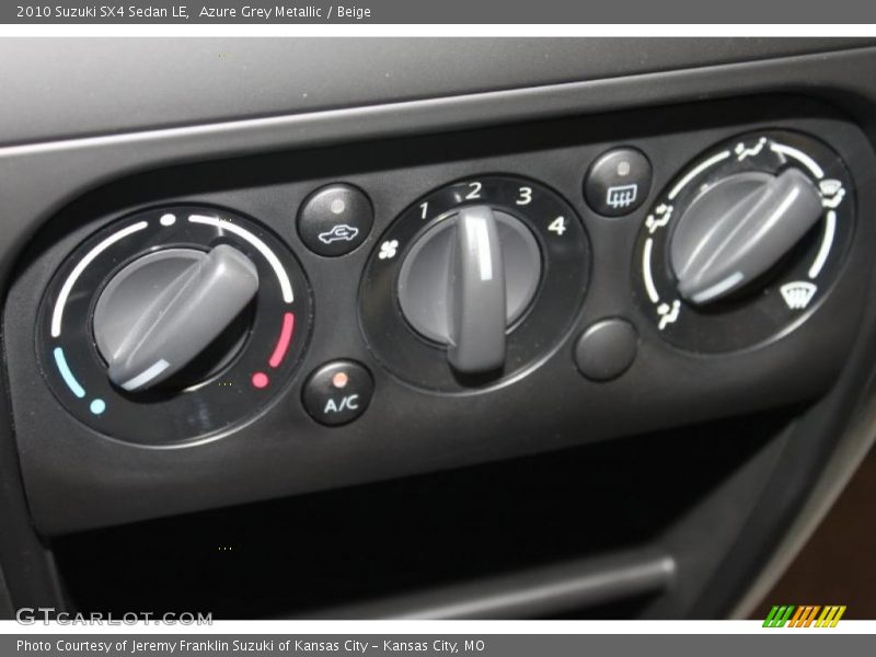Azure Grey Metallic / Beige 2010 Suzuki SX4 Sedan LE